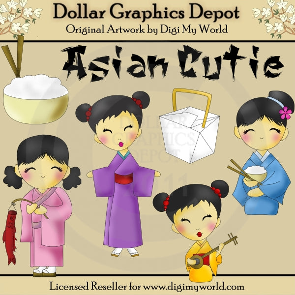 Asian Cutie - Clip Art