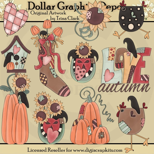 Autumn Whimsy - Clip Art – Digital Craft Supplies