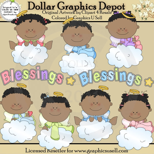 Baby Angel Blessings 2 - ClipArt