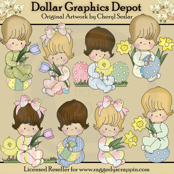 Baby Snuggles - Easter - Clip Art DCS Exclusive