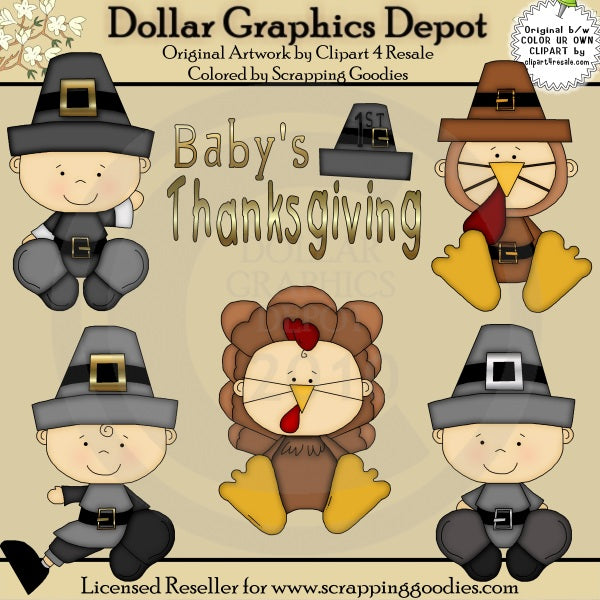 Baby's First Thanksgiving - Clip Art