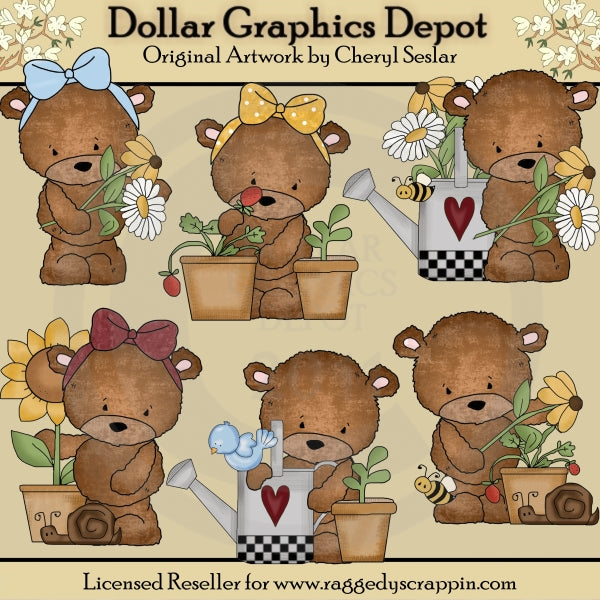 Baxter and Bailey - Spring Blooms - Clip Art