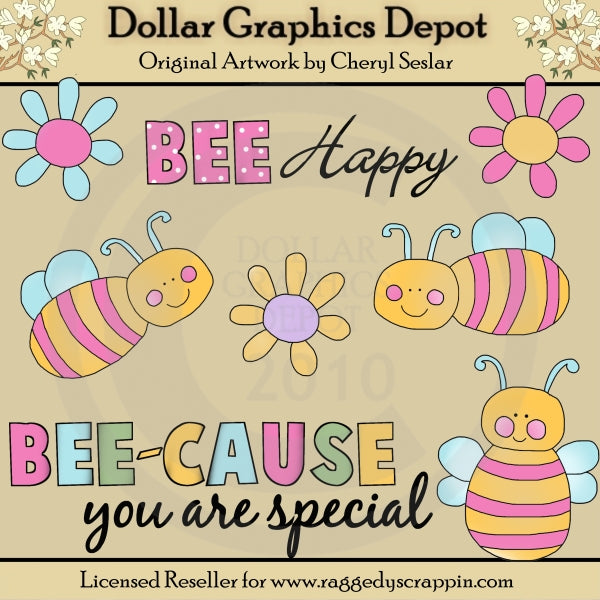 Bee Happy - Clip Art