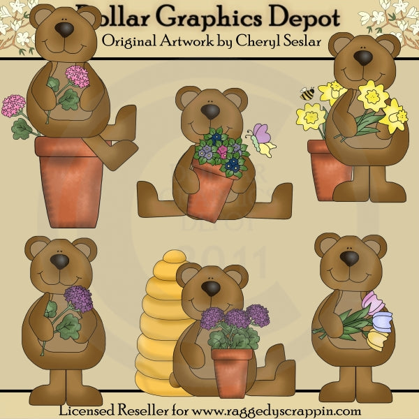 Bloomin Bears - Clip Art