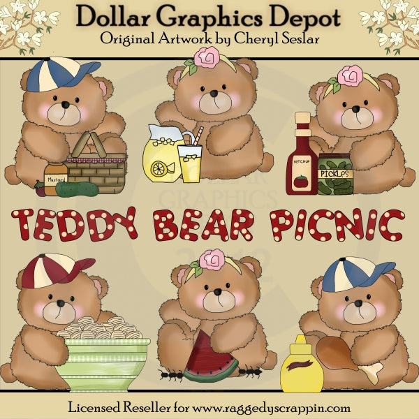 Boo Bears Teddy Bear Picnic - Clip Art