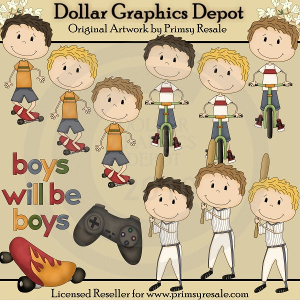 Boys Will Be Boys - Clip Art