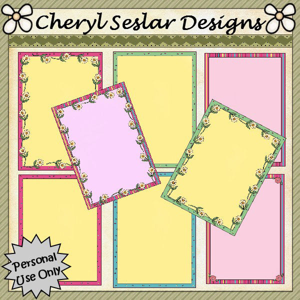 Bright Card Fronts...Set of 8