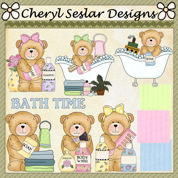 Chubby Cubby "Bath Time" Bears