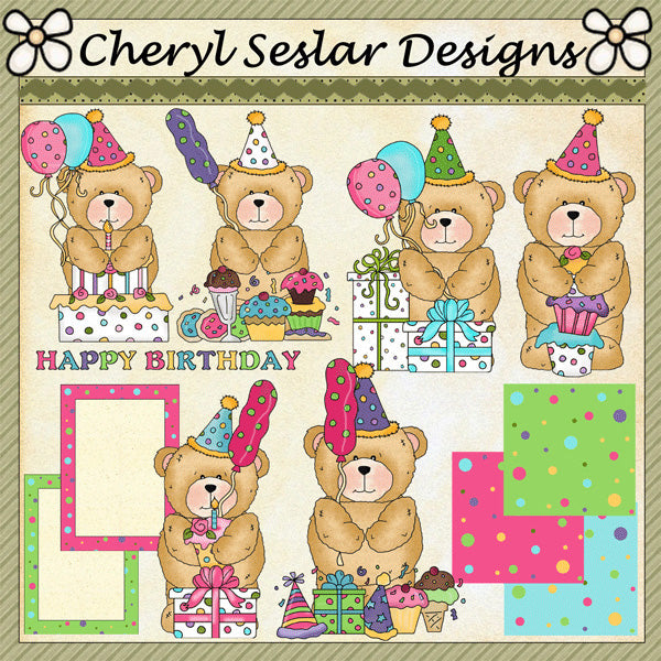 Chubby Cubby "Birthday" Bears