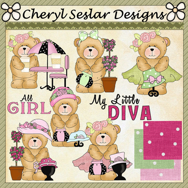 Chubby Cubby "Little Diva" Bears