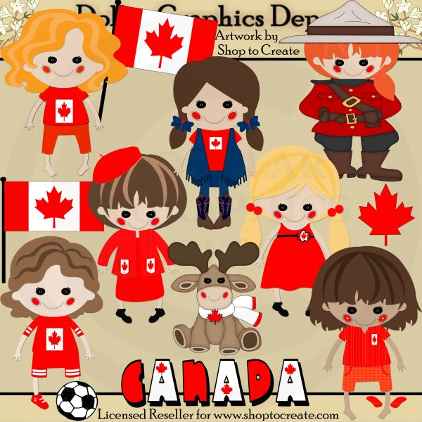 Canadian Dolls 1 - Clip Art