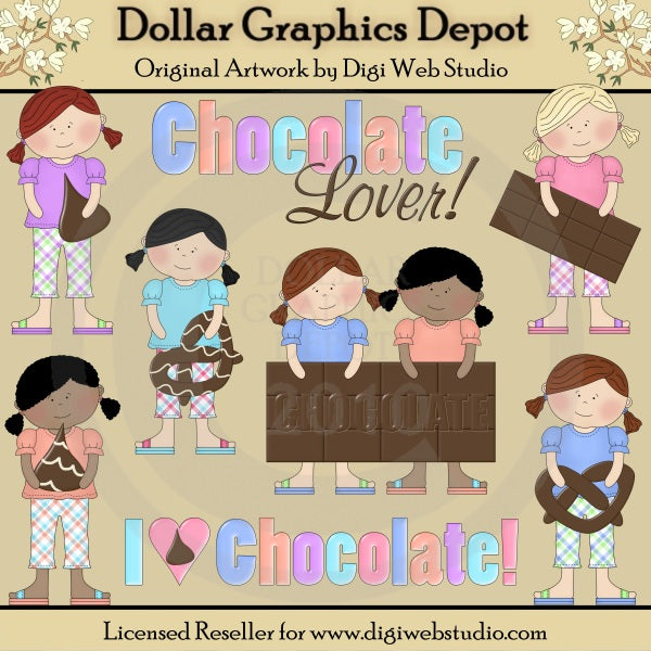 Chocolate Lover Cuties - Clip Art