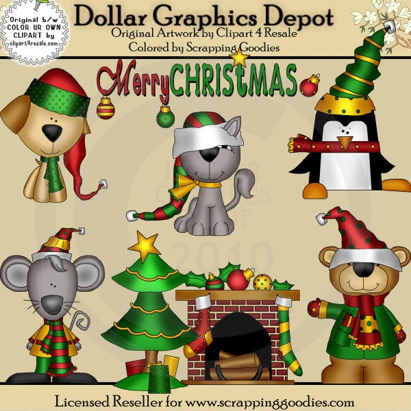 Animales De Navidad - Clipart