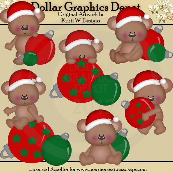 Ositos de Navidad 1 - Clipart - Exclusivo de DCS