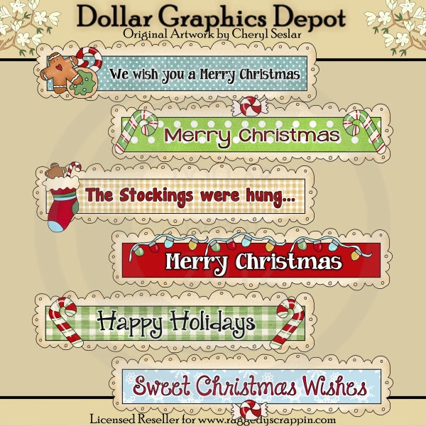 Titoli di doodle di auguri di Natale