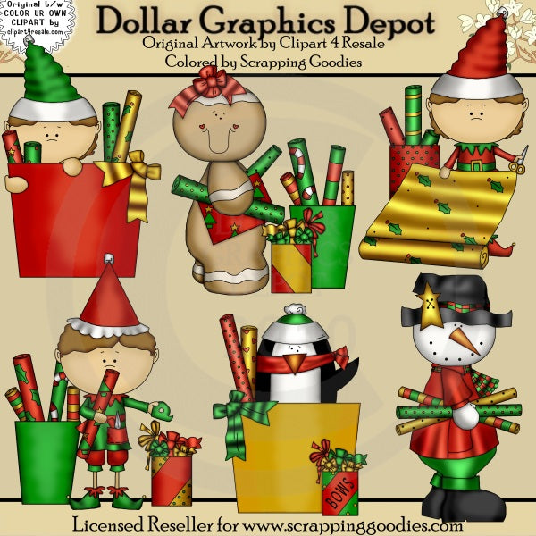 Christmas Wrappers 2 - Clip Art