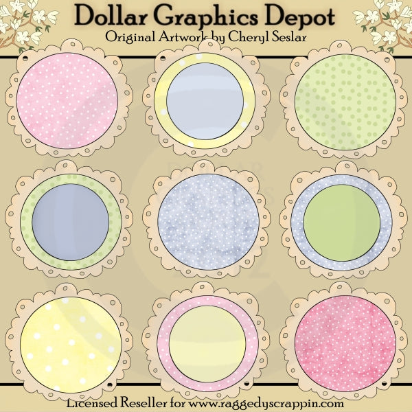 Circle Doodle Frames - Baby
