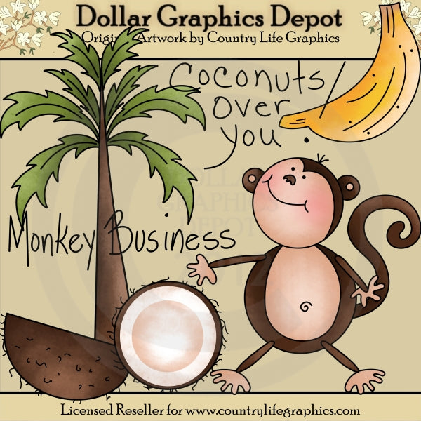 Coconuts Over You - Clip Art