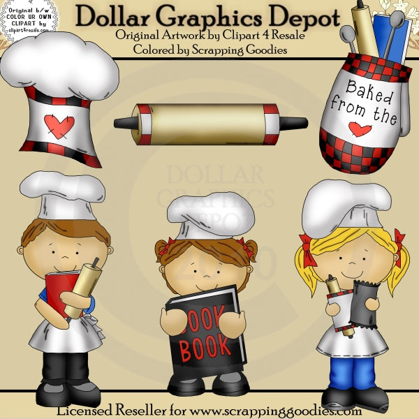 Cookbook Kids 1 - Clip Art