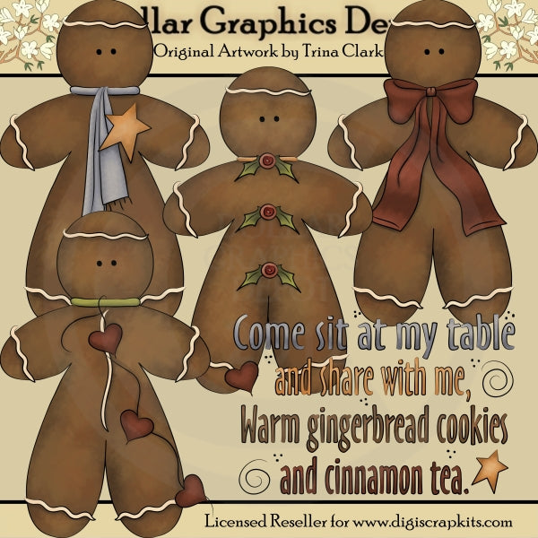 Country Gingerbread - Clip Art