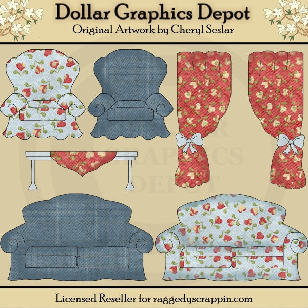 Country Home Furnishings - Clip Art - DCS Exclusive