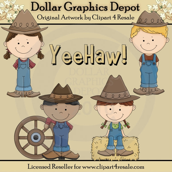 Country Kids - Clip Art - DCS Exclusive
