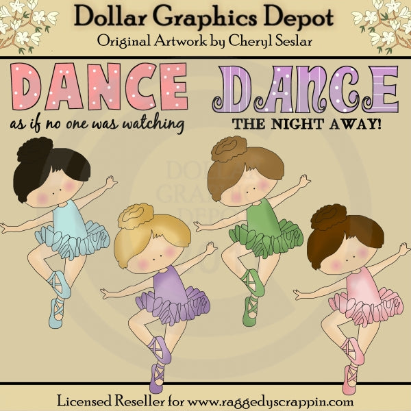 Dancing Girls - Clip Art