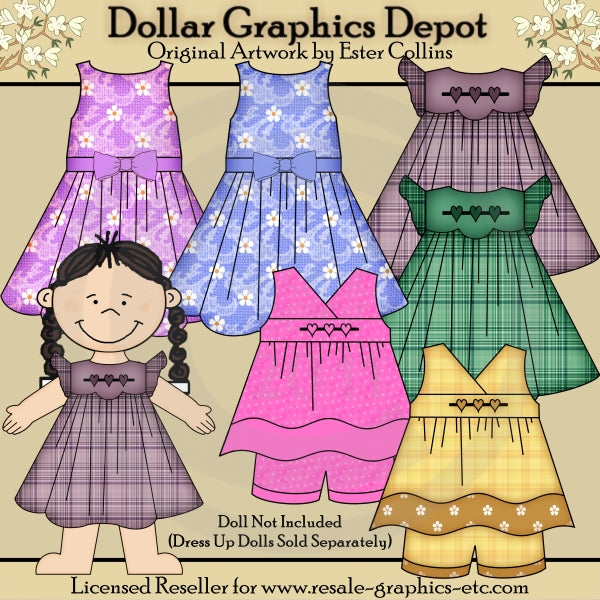 Dress Up Doll Clothes 1 - Clip Art