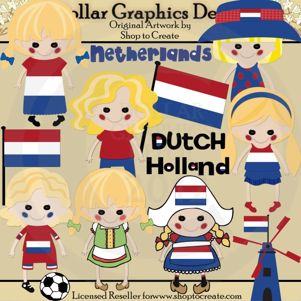 Dutch Dolls - Clip Art