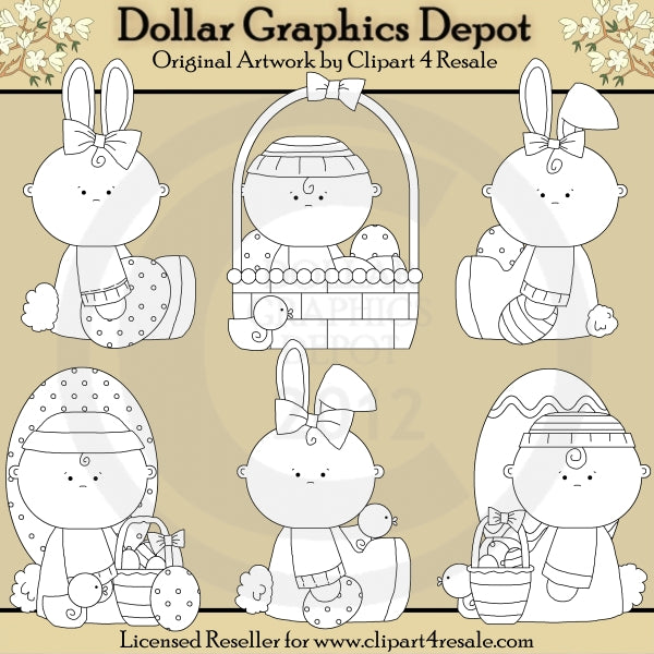 Easter Babies - Digital Stamps
