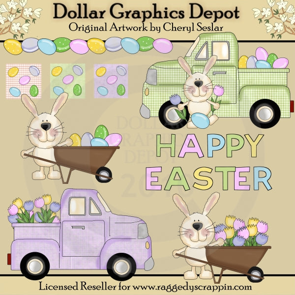 Easter Egg Farm - Clip Art