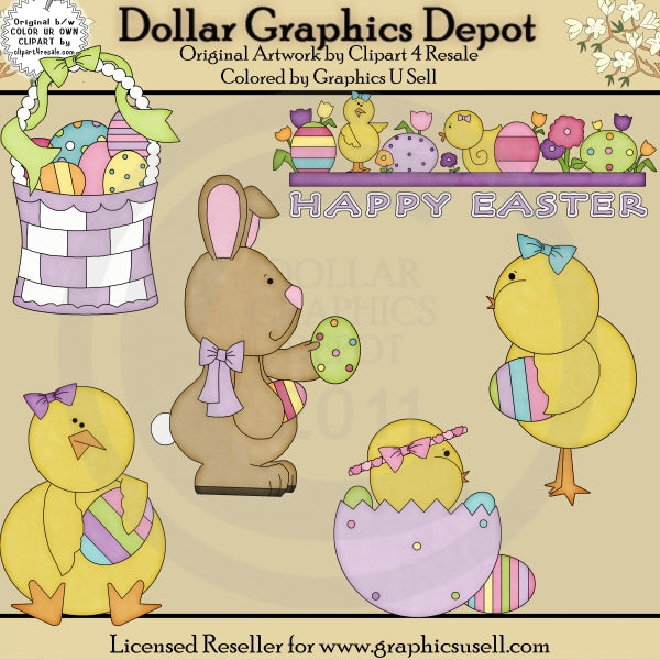 Easter Is Here - Clip Art