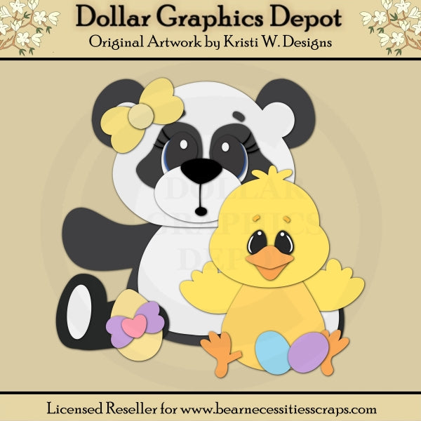 Easter Panda 1 - Archivos de corte / Piezas de papel - *Exclusivo de DCS*