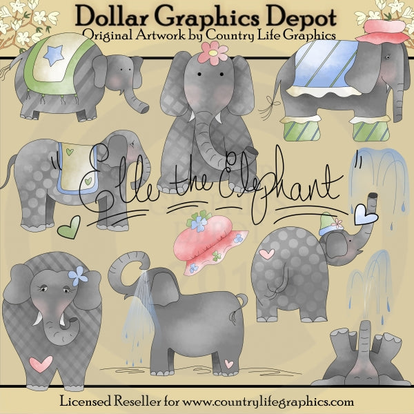 Elle The Elephant - Clip Art