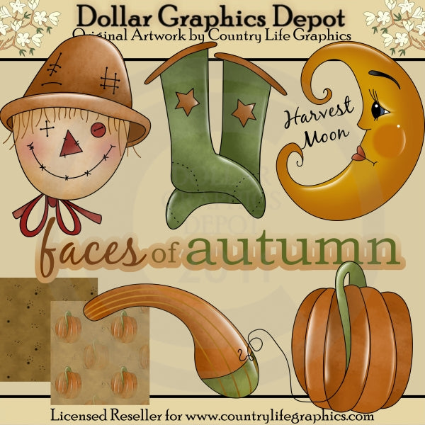 Volti dell'autunno - ClipArt