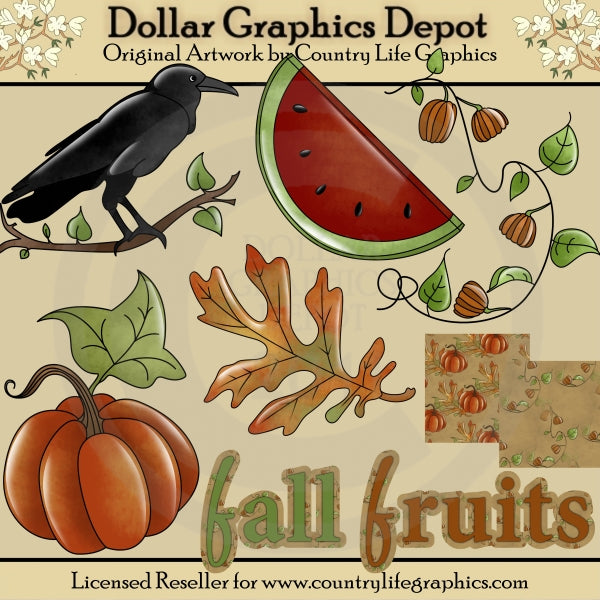 Fall Fruits - Clip Art