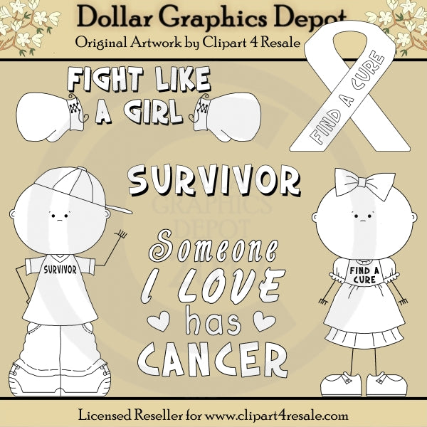 Find A Cure - Digital Stamps