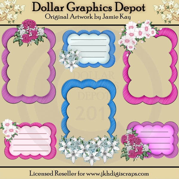 Floral Frames and Journal Tags