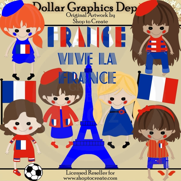 French Dolls - Clip Art