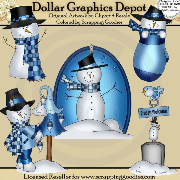 Frosty Snowman - Clip Art