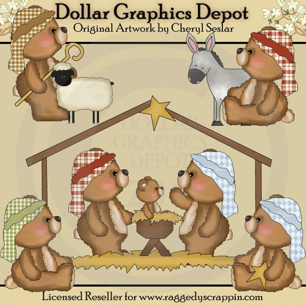 Natividad De Los Cachorros Fuzzy - Clipart