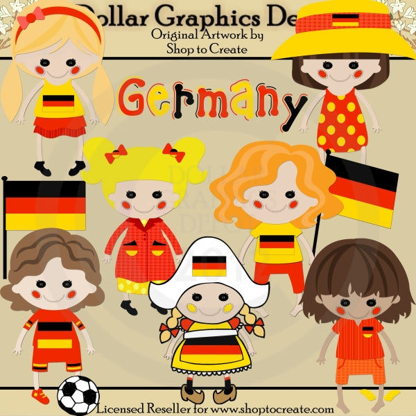 German Dolls - Clip Art