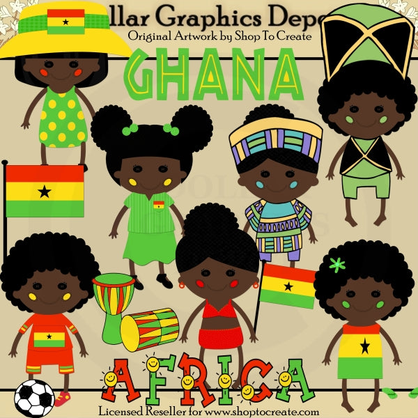 Bambole ghanesi - ClipArt