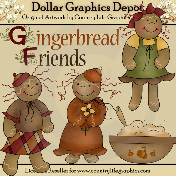 Gingerbread Friends - Clip Art