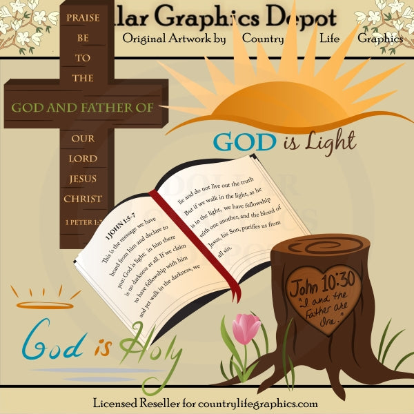 God Is Light - Clip Art