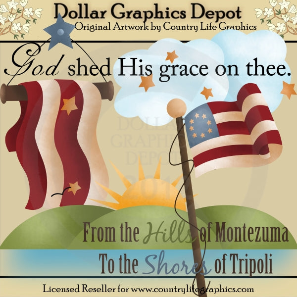 God Shed His Grace - Clip Art