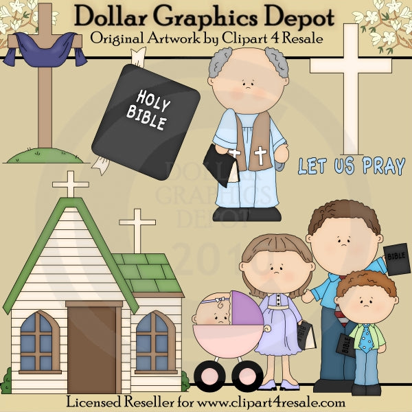Going To Church - Clip Art - DCS Exclusive