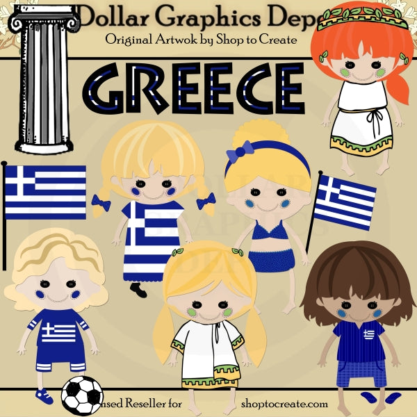 Greek Dolls - Clip Art