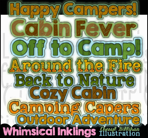 Happy Camper...Titles....Graphic Collectiom