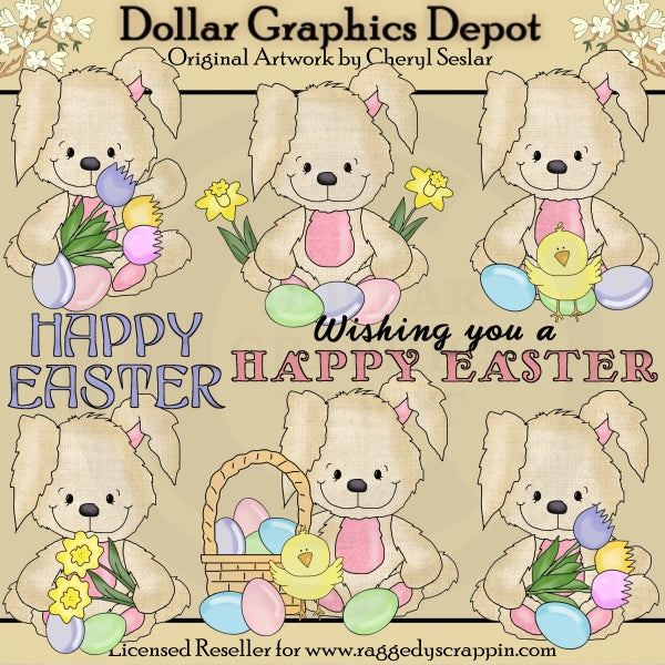 Happy Easter Bunny - Clip Art